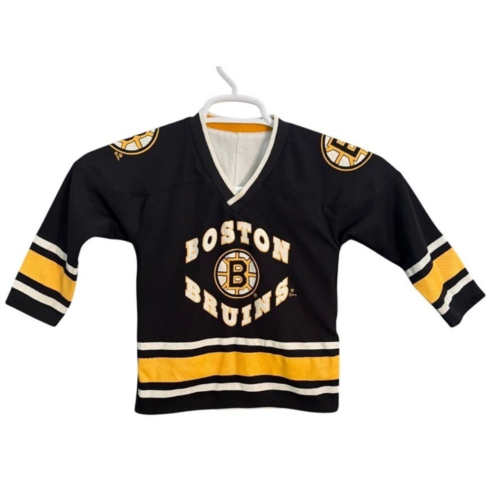 Vintage Boston Bruins Reversible Youth Hockey Jersey Mighty-Mac NHL Black White